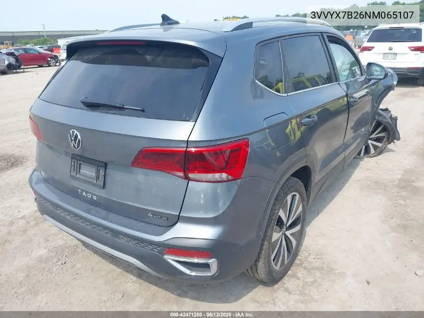 2022 Volkswagen Taos 1.5T Se VIN: 3VVYX7B26NM065107 Lot: 42471250