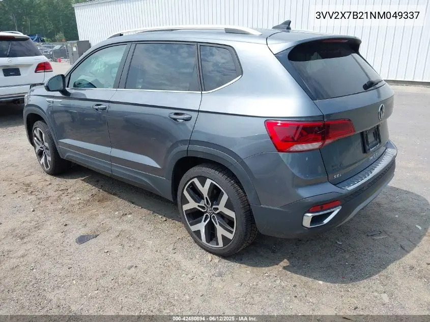 2022 Volkswagen Taos 1.5T Sel VIN: 3VV2X7B21NM049337 Lot: 42480894