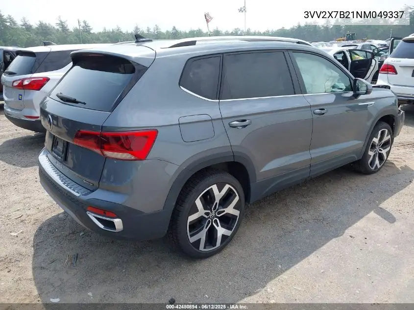 2022 Volkswagen Taos 1.5T Sel VIN: 3VV2X7B21NM049337 Lot: 42480894