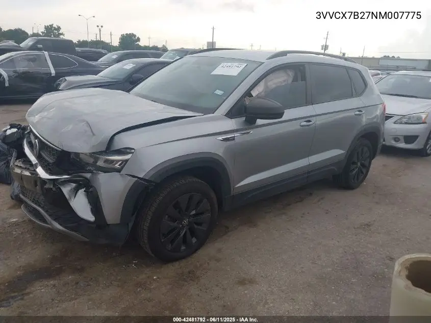 2022 Volkswagen Taos 1.5T S VIN: 3VVCX7B27NM007775 Lot: 42481792