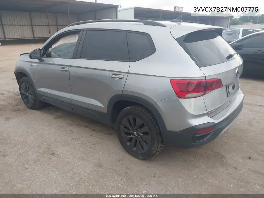 2022 Volkswagen Taos 1.5T S VIN: 3VVCX7B27NM007775 Lot: 42481792