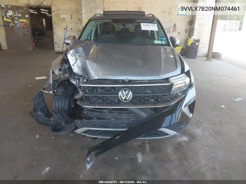 2022 Volkswagen Taos 1.5T Se VIN: 3VVLX7B20NM074461 Lot: 42482751
