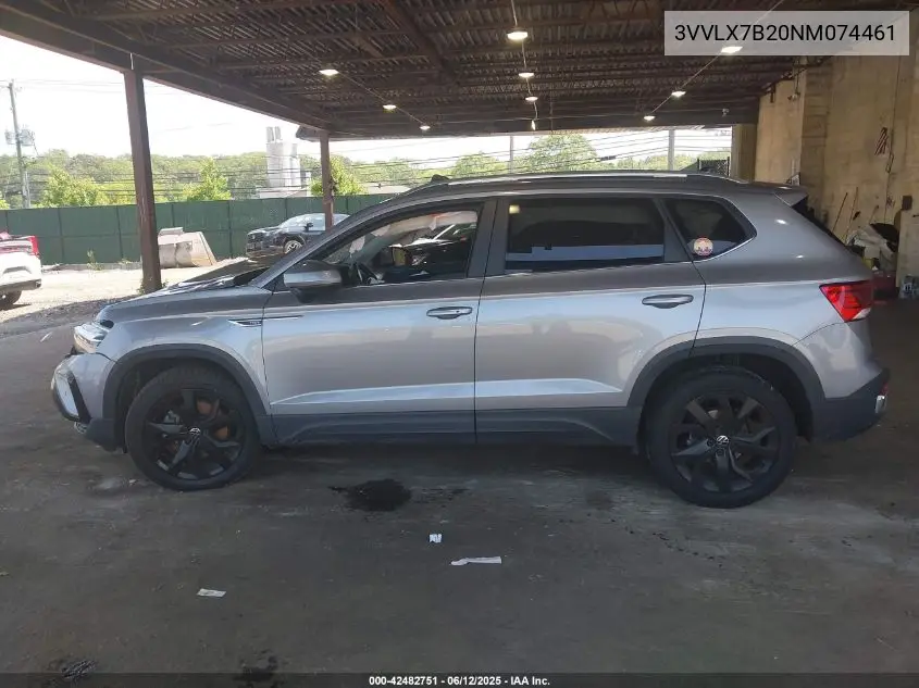 2022 Volkswagen Taos 1.5T Se VIN: 3VVLX7B20NM074461 Lot: 42482751