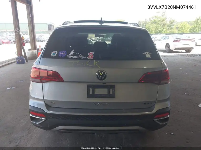 2022 Volkswagen Taos 1.5T Se VIN: 3VVLX7B20NM074461 Lot: 42482751