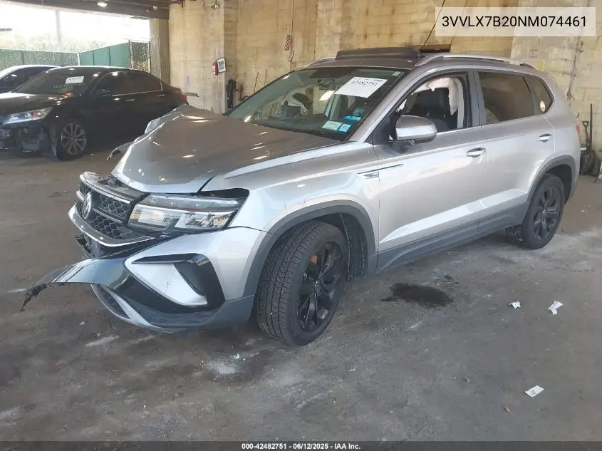 2022 Volkswagen Taos 1.5T Se VIN: 3VVLX7B20NM074461 Lot: 42482751