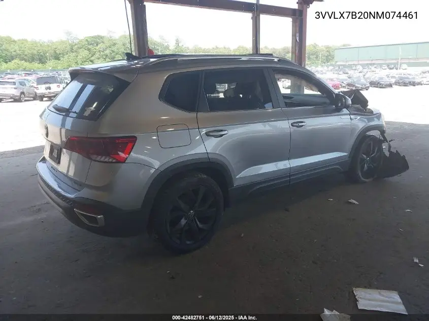 2022 Volkswagen Taos 1.5T Se VIN: 3VVLX7B20NM074461 Lot: 42482751