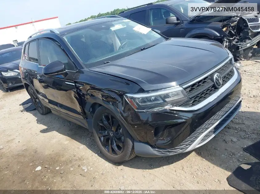 2022 Volkswagen Taos 1.5T Se VIN: 3VVPX7B27NM045458 Lot: 42485082