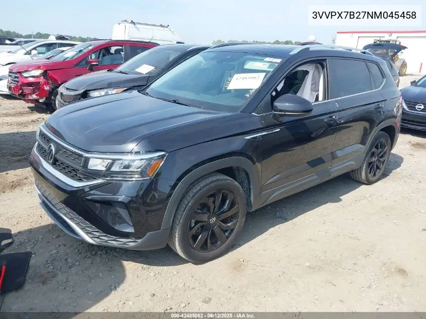 2022 Volkswagen Taos 1.5T Se VIN: 3VVPX7B27NM045458 Lot: 42485082
