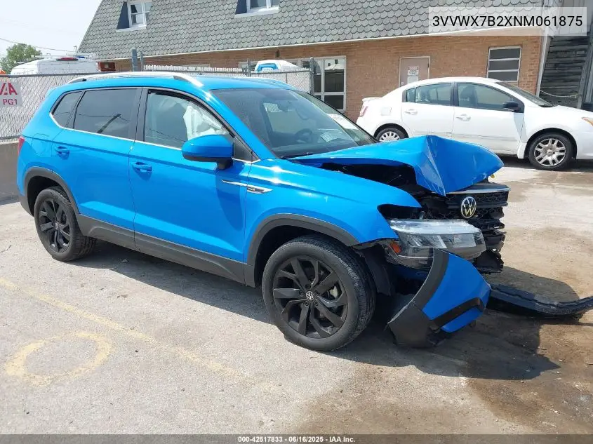 2022 Volkswagen Taos 1.5T Se VIN: 3VVWX7B2XNM061875 Lot: 42517833
