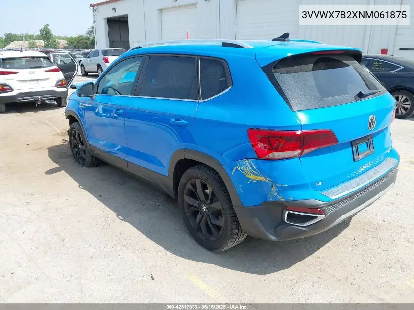 2022 Volkswagen Taos 1.5T Se VIN: 3VVWX7B2XNM061875 Lot: 42517833
