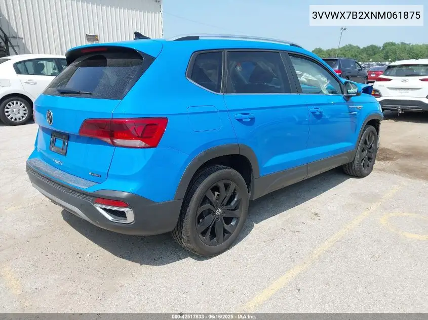 2022 Volkswagen Taos 1.5T Se VIN: 3VVWX7B2XNM061875 Lot: 42517833