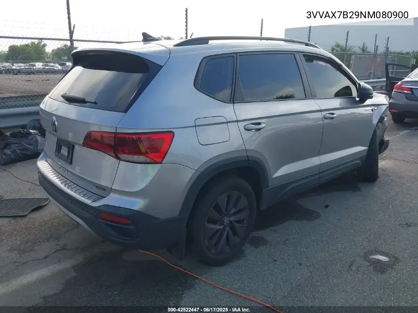 2022 Volkswagen Taos 1.5T S VIN: 3VVAX7B29NM080900 Lot: 42522447