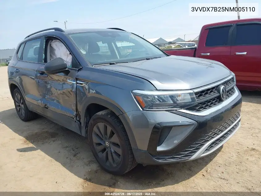 2022 Volkswagen Taos 1.5T S VIN: 3VVDX7B25NM005110 Lot: 42524726