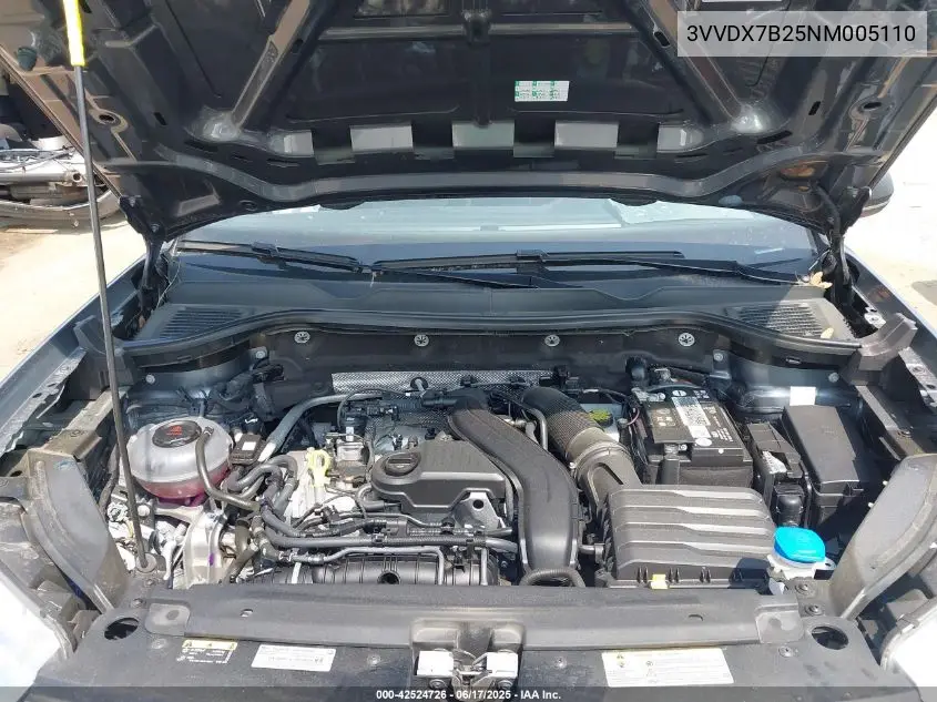2022 Volkswagen Taos 1.5T S VIN: 3VVDX7B25NM005110 Lot: 42524726