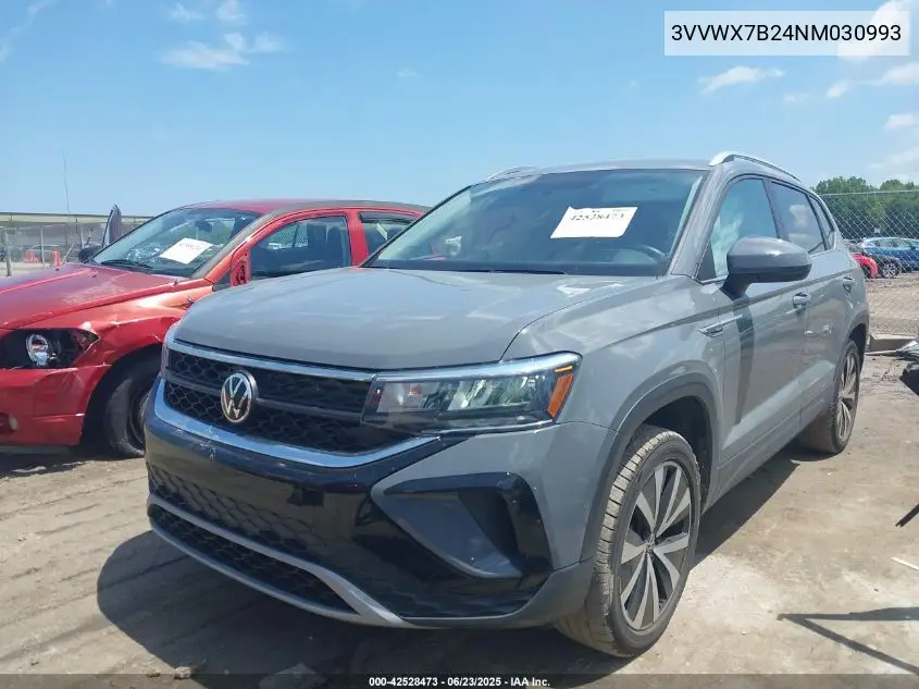 2022 Volkswagen Taos 1.5T Se VIN: 3VVWX7B24NM030993 Lot: 42528473