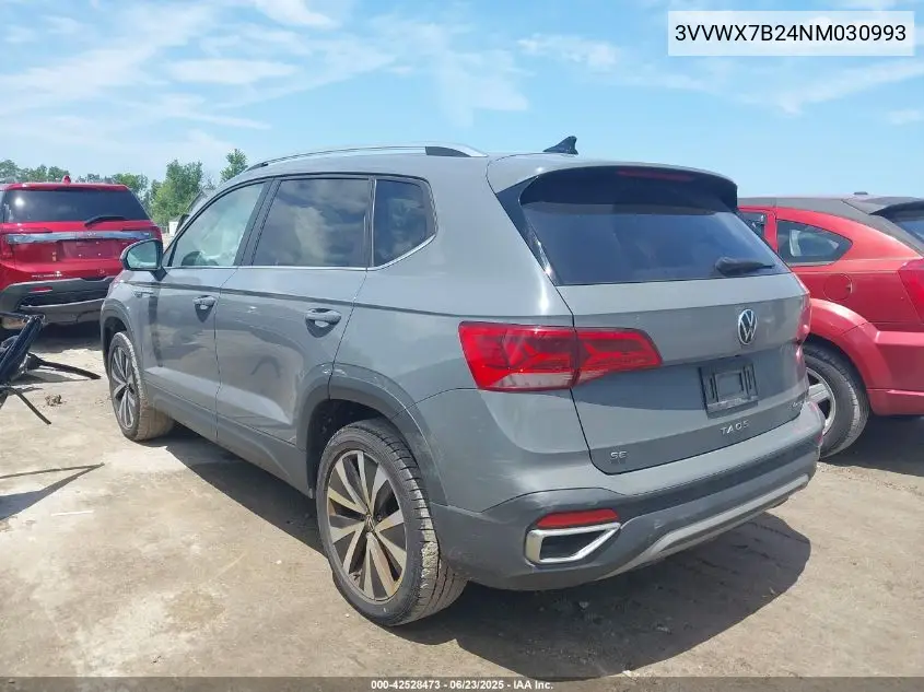 2022 Volkswagen Taos 1.5T Se VIN: 3VVWX7B24NM030993 Lot: 42528473