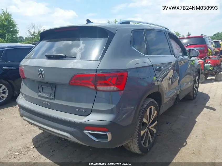 2022 Volkswagen Taos 1.5T Se VIN: 3VVWX7B24NM030993 Lot: 42528473