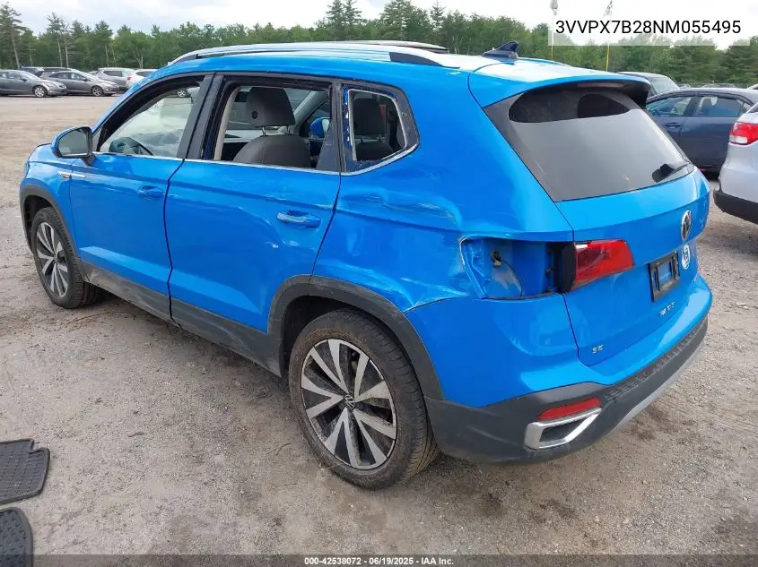 2022 Volkswagen Taos 1.5T Se VIN: 3VVPX7B28NM055495 Lot: 42538072