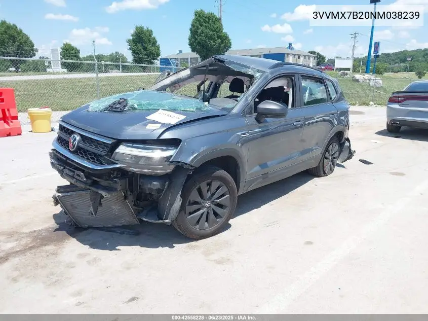 2022 Volkswagen Taos 1.5T S VIN: 3VVMX7B20NM038239 Lot: 42558228