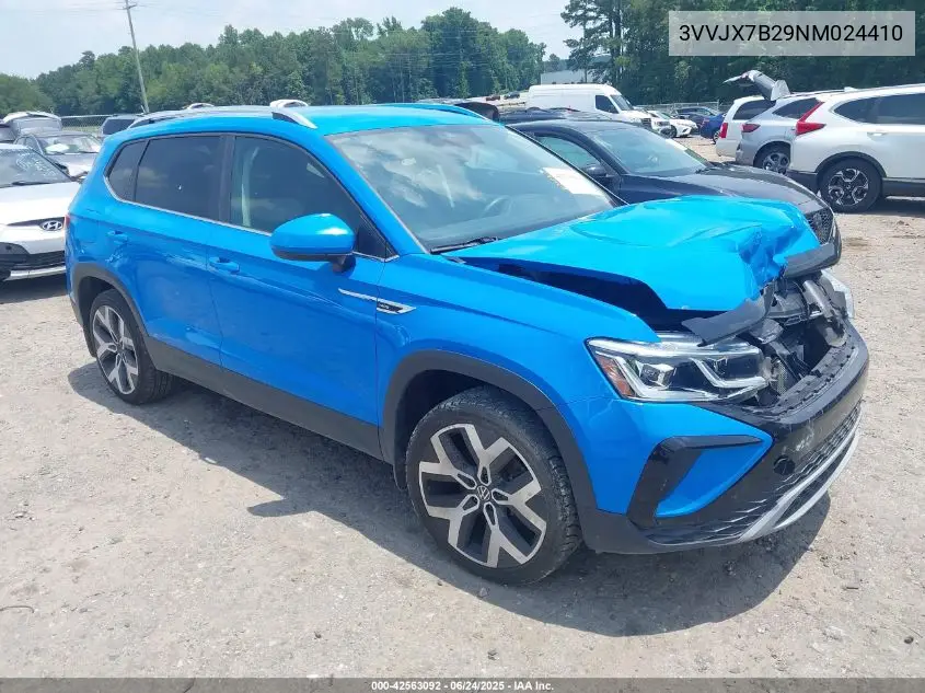 2022 Volkswagen Taos 1.5T Sel VIN: 3VVJX7B29NM024410 Lot: 42563092