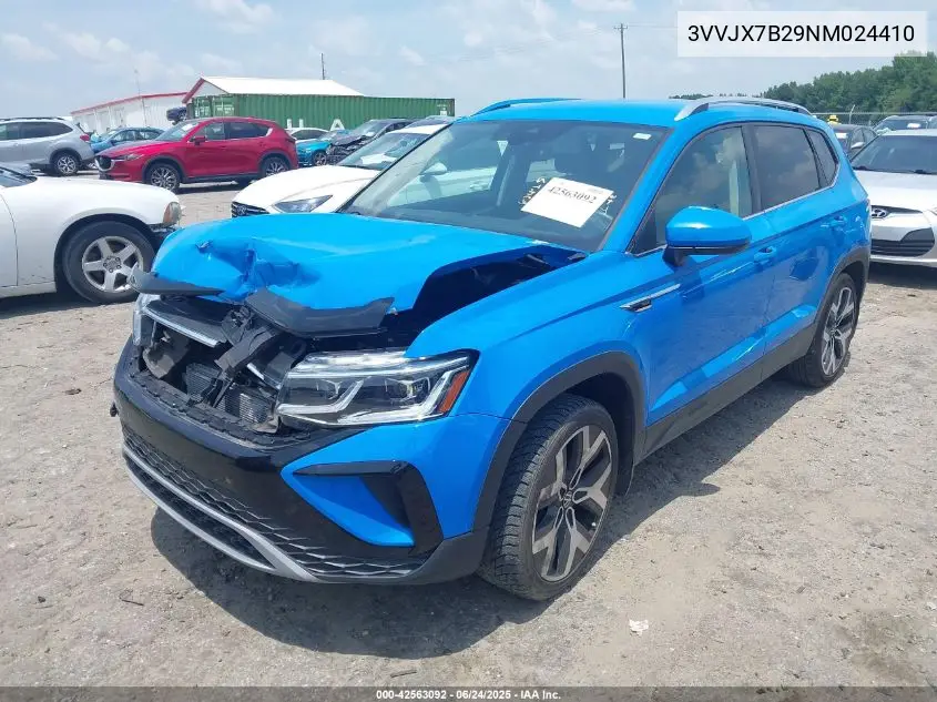 2022 Volkswagen Taos 1.5T Sel VIN: 3VVJX7B29NM024410 Lot: 42563092