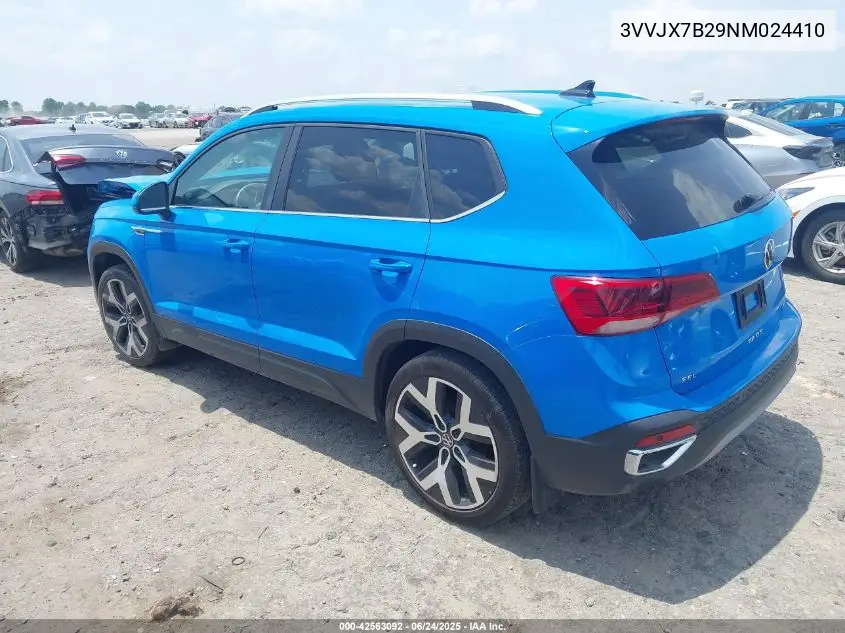 2022 Volkswagen Taos 1.5T Sel VIN: 3VVJX7B29NM024410 Lot: 42563092