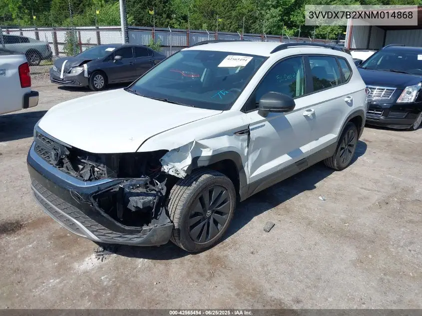2022 Volkswagen Taos 1.5T S VIN: 3VVDX7B2XNM014868 Lot: 42565494