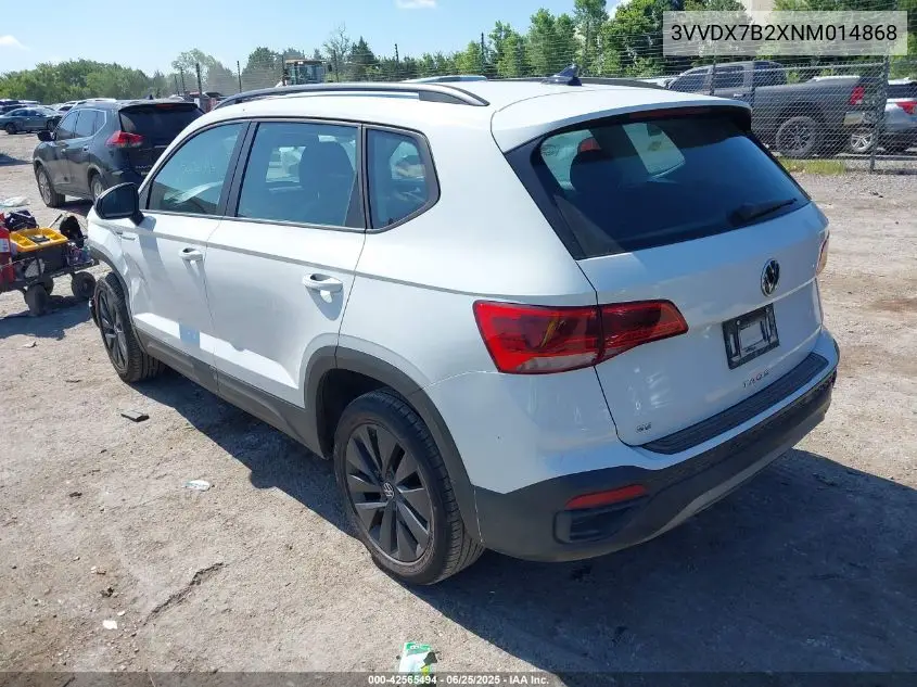 2022 Volkswagen Taos 1.5T S VIN: 3VVDX7B2XNM014868 Lot: 42565494