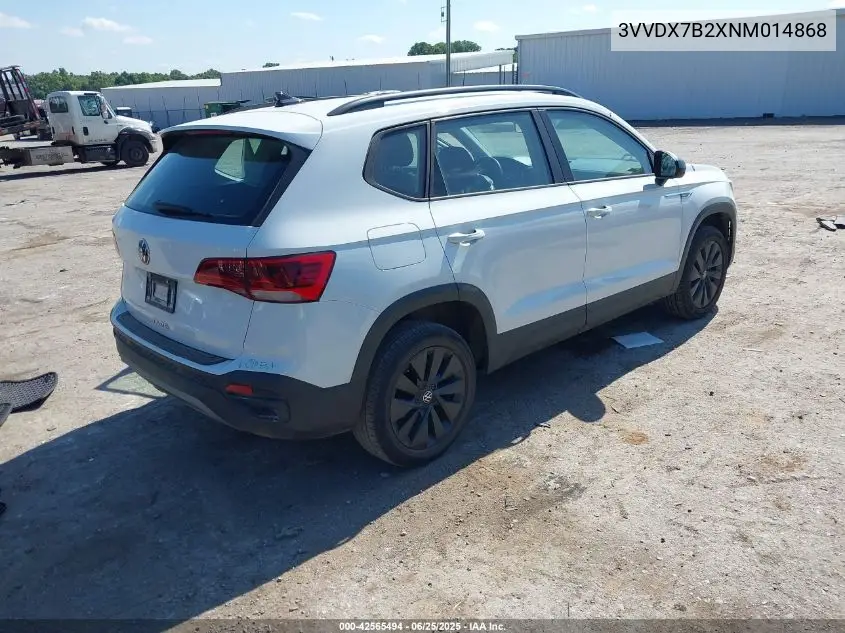 2022 Volkswagen Taos 1.5T S VIN: 3VVDX7B2XNM014868 Lot: 42565494
