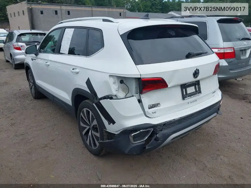 2022 Volkswagen Taos 1.5T Se VIN: 3VVPX7B25NM099017 Lot: 42566847