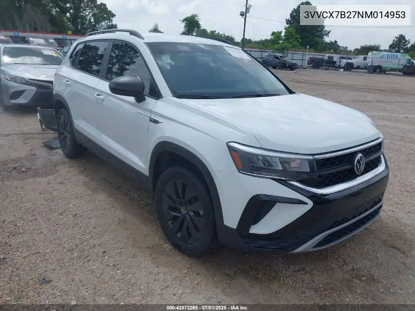 2022 Volkswagen Taos 1.5T S VIN: 3VVCX7B27NM014953 Lot: 42573265