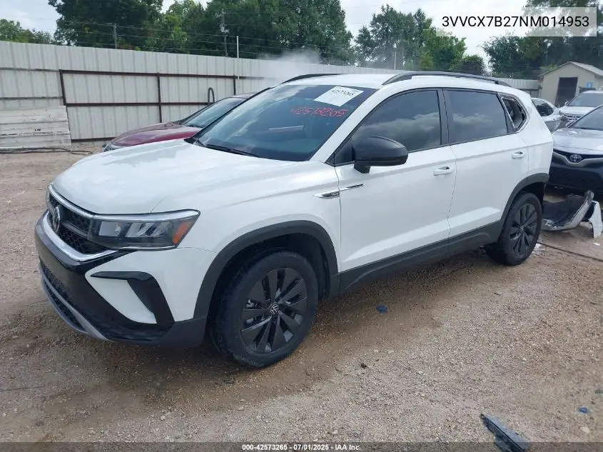 2022 Volkswagen Taos 1.5T S VIN: 3VVCX7B27NM014953 Lot: 42573265