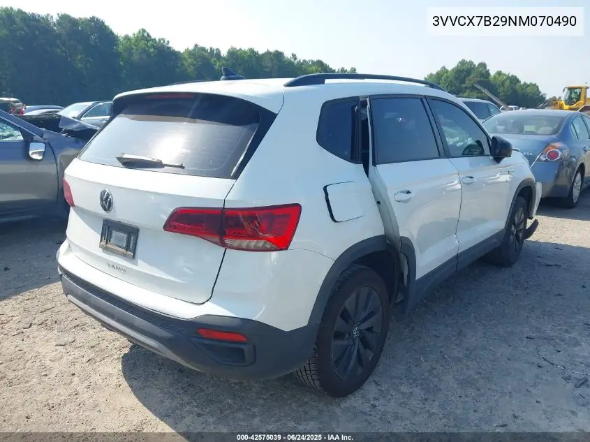 2022 Volkswagen Taos 1.5T S VIN: 3VVCX7B29NM070490 Lot: 42575039