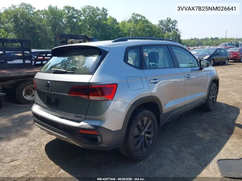 2022 Volkswagen Taos 1.5T S VIN: 3VVAX7B25NM026641 Lot: 42577448