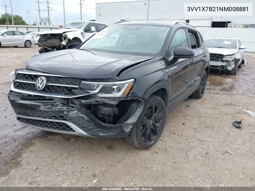 2022 Volkswagen Taos 1.5T Sel VIN: 3VV1X7B21NM008881 Lot: 42585483