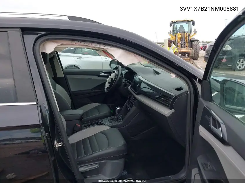 2022 Volkswagen Taos 1.5T Sel VIN: 3VV1X7B21NM008881 Lot: 42585483
