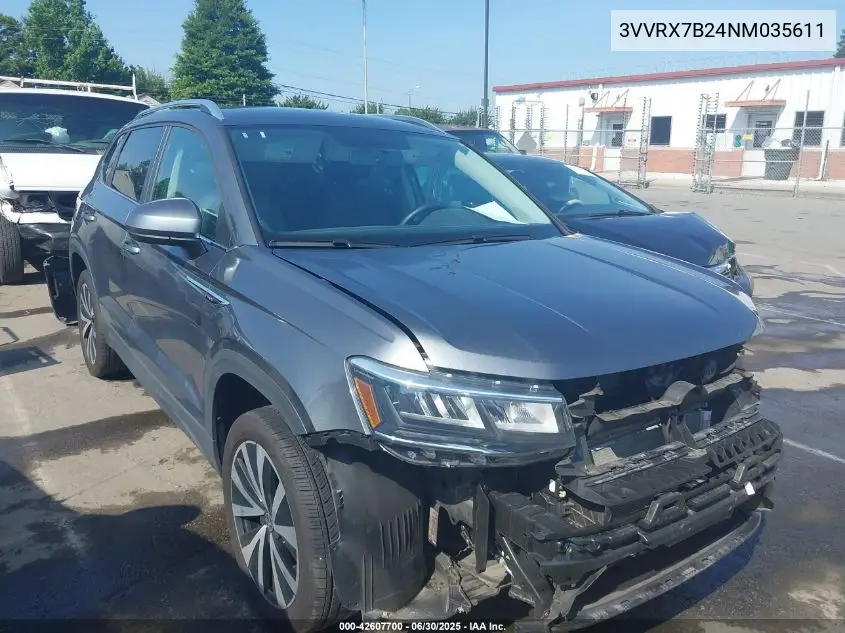 2022 Volkswagen Taos 1.5T Se VIN: 3VVRX7B24NM035611 Lot: 42607700