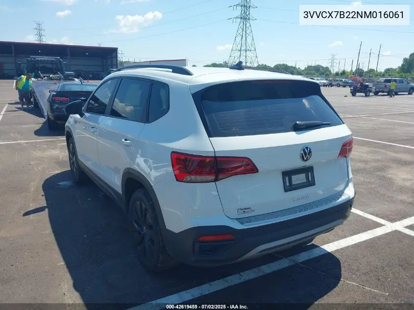 2022 Volkswagen Taos 1.5T S VIN: 3VVCX7B22NM016061 Lot: 42619459