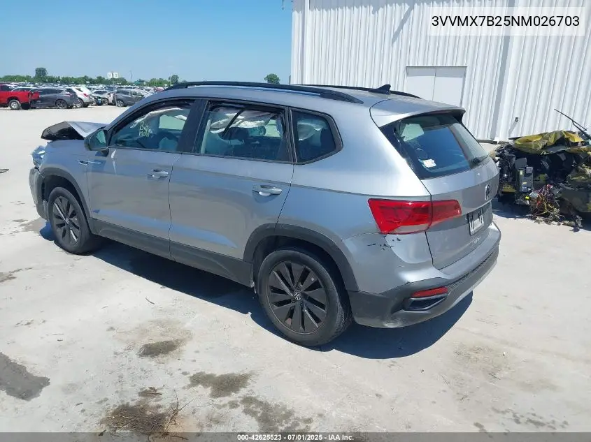 2022 Volkswagen Taos 1.5T S VIN: 3VVMX7B25NM026703 Lot: 42625523