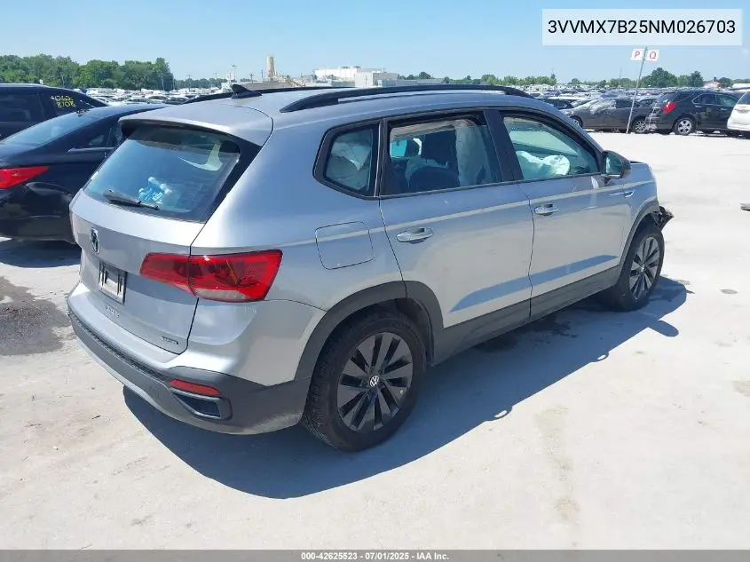 2022 Volkswagen Taos 1.5T S VIN: 3VVMX7B25NM026703 Lot: 42625523