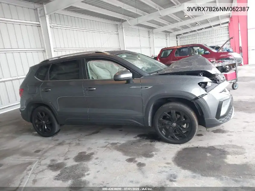 2022 Volkswagen Taos 1.5T Se VIN: 3VVRX7B26NM062387 Lot: 42636090
