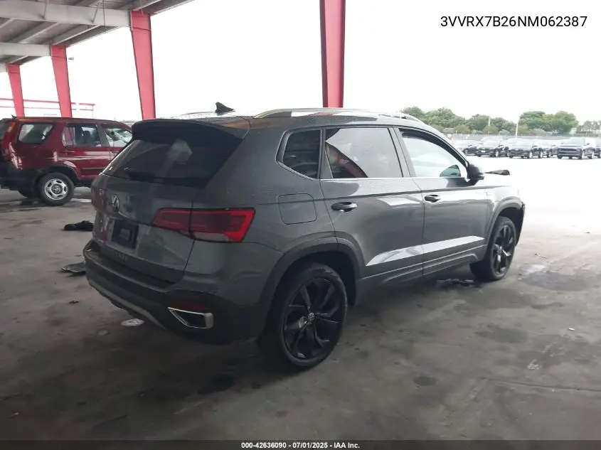 2022 Volkswagen Taos 1.5T Se VIN: 3VVRX7B26NM062387 Lot: 42636090
