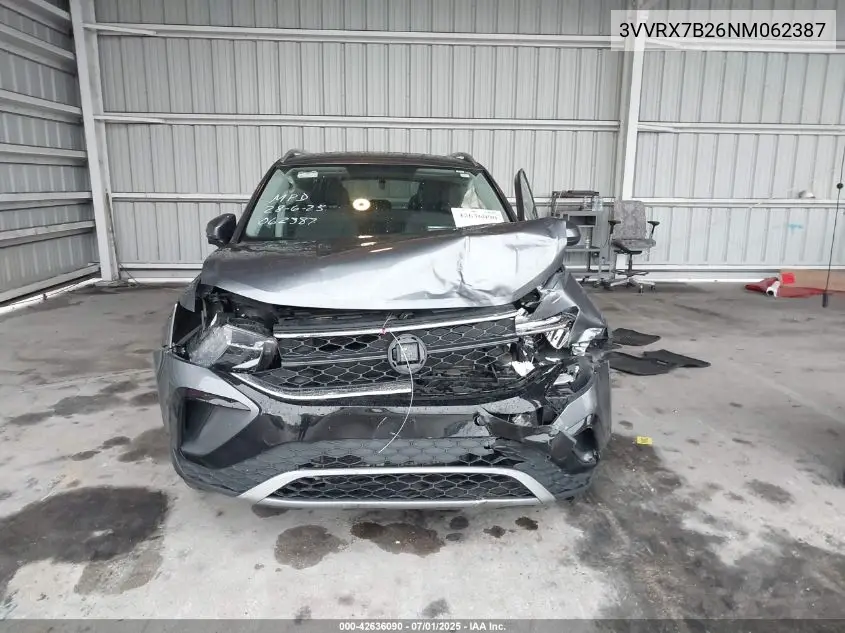 2022 Volkswagen Taos 1.5T Se VIN: 3VVRX7B26NM062387 Lot: 42636090