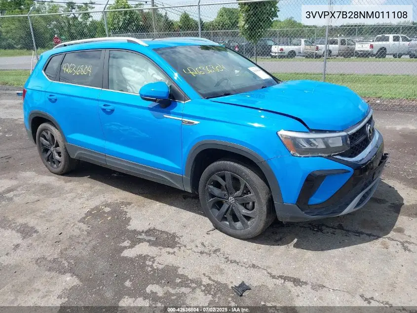 2022 Volkswagen Taos 1.5T Se VIN: 3VVPX7B28NM011108 Lot: 42636804