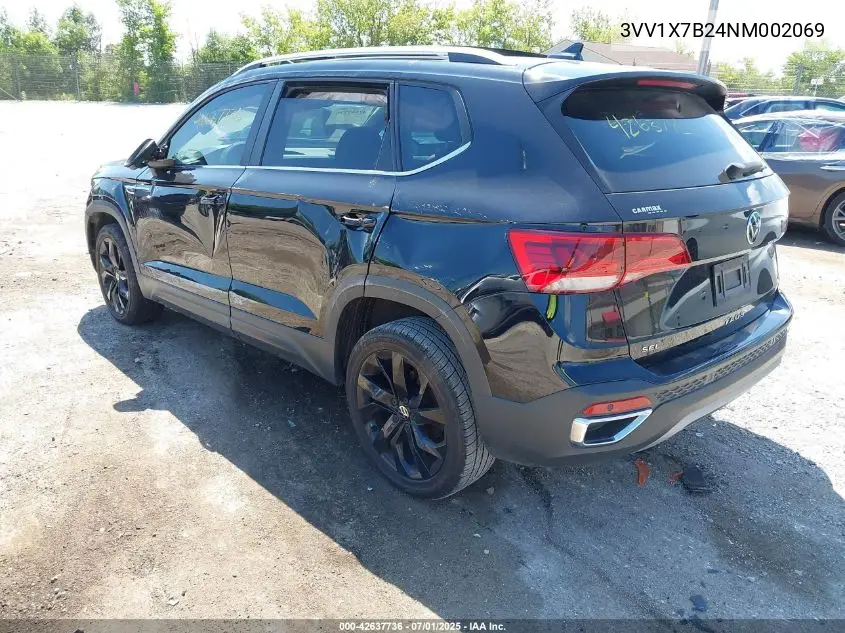 2022 Volkswagen Taos 1.5T Sel VIN: 3VV1X7B24NM002069 Lot: 42637736