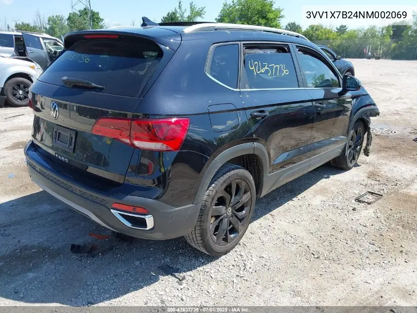 2022 Volkswagen Taos 1.5T Sel VIN: 3VV1X7B24NM002069 Lot: 42637736