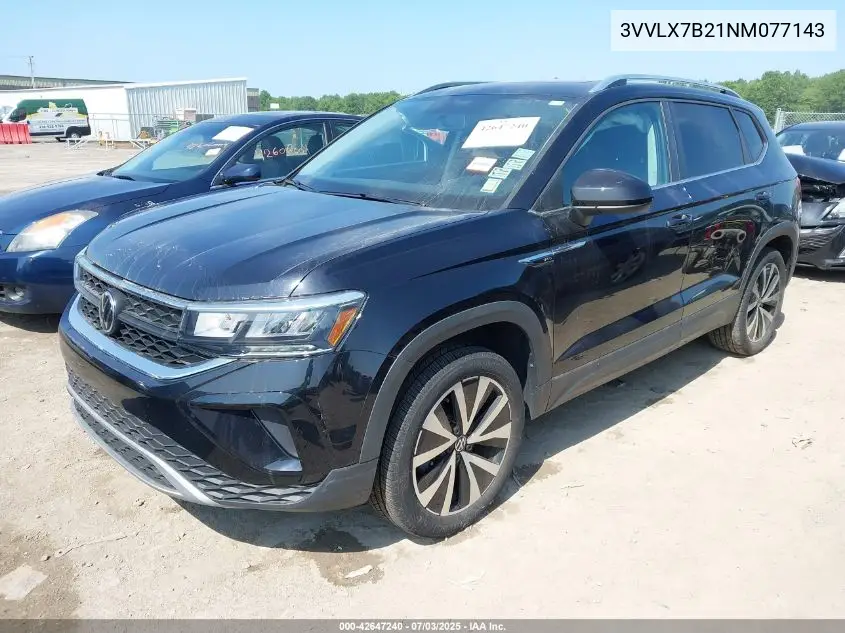 2022 Volkswagen Taos 1.5T Se VIN: 3VVLX7B21NM077143 Lot: 42647240