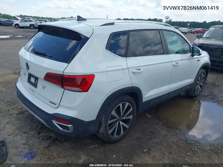 2022 Volkswagen Taos 1.5T Se VIN: 3VVWX7B26NM061419 Lot: 42660918
