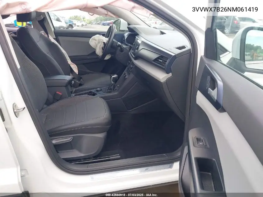 2022 Volkswagen Taos 1.5T Se VIN: 3VVWX7B26NM061419 Lot: 42660918