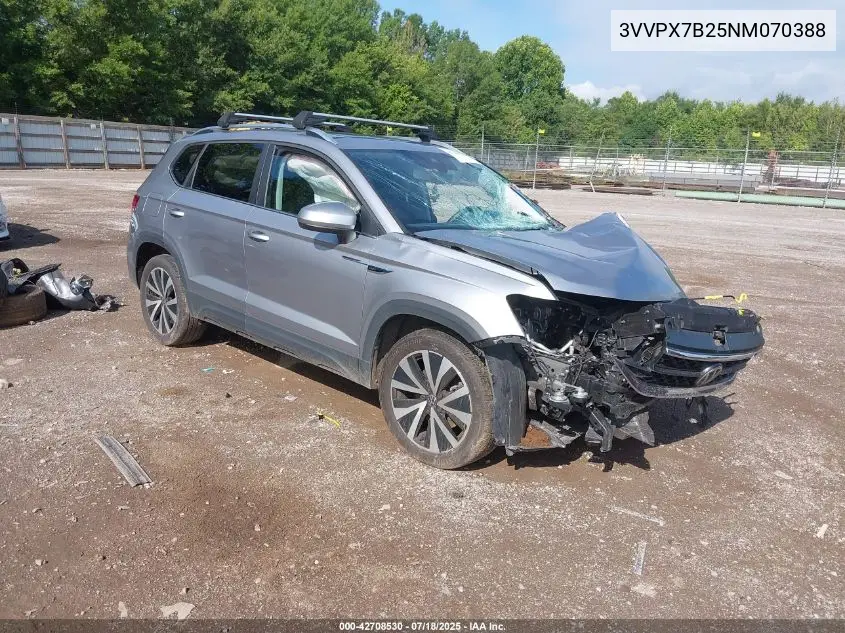 2022 Volkswagen Taos 1.5T Se VIN: 3VVPX7B25NM070388 Lot: 42708530